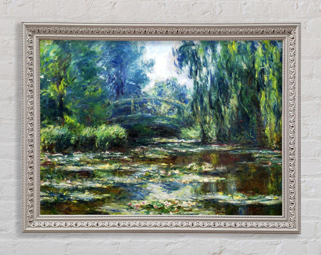 Monet Water Lillies In Monets Garden Framed Print