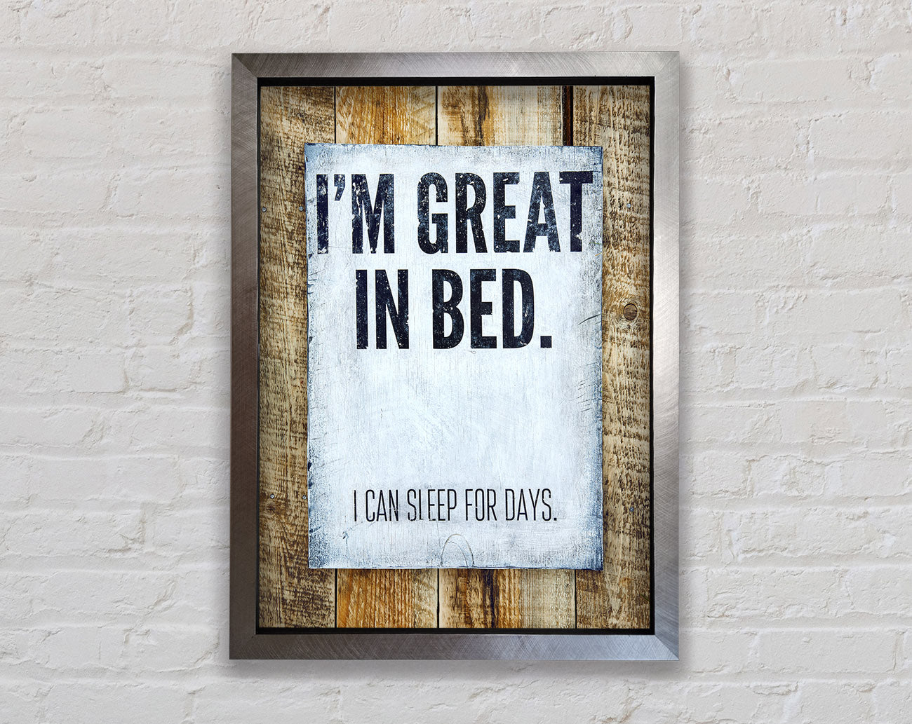 I'm Great In Bed Framed Print