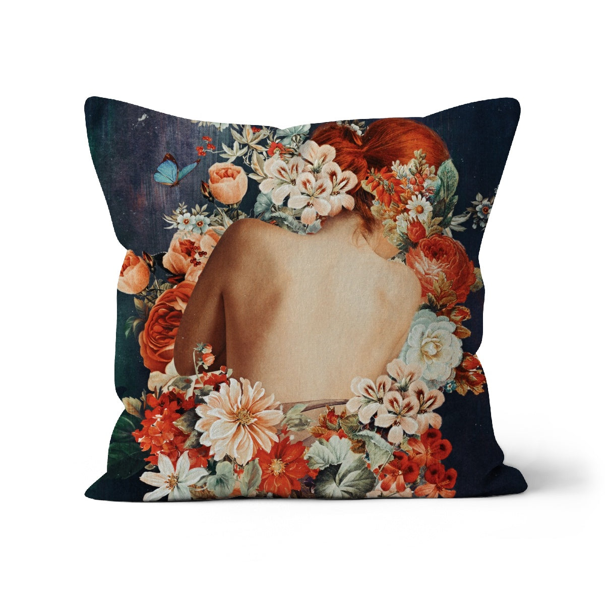 A woman Beauty Flower Modern Cushion