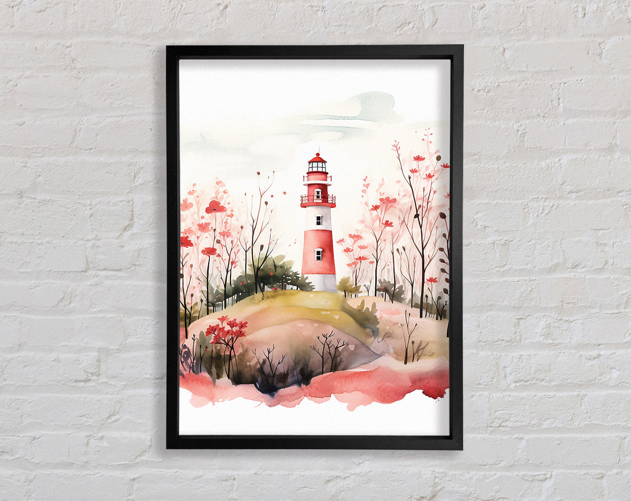 Lighthouse Garden Framed Print