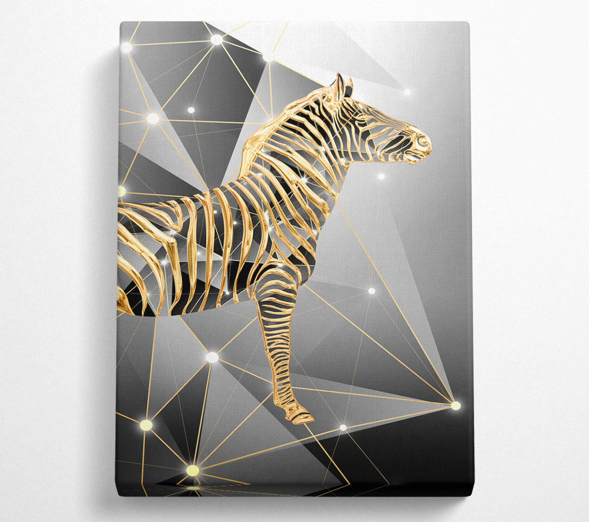 Gold Zebra Canvas Art