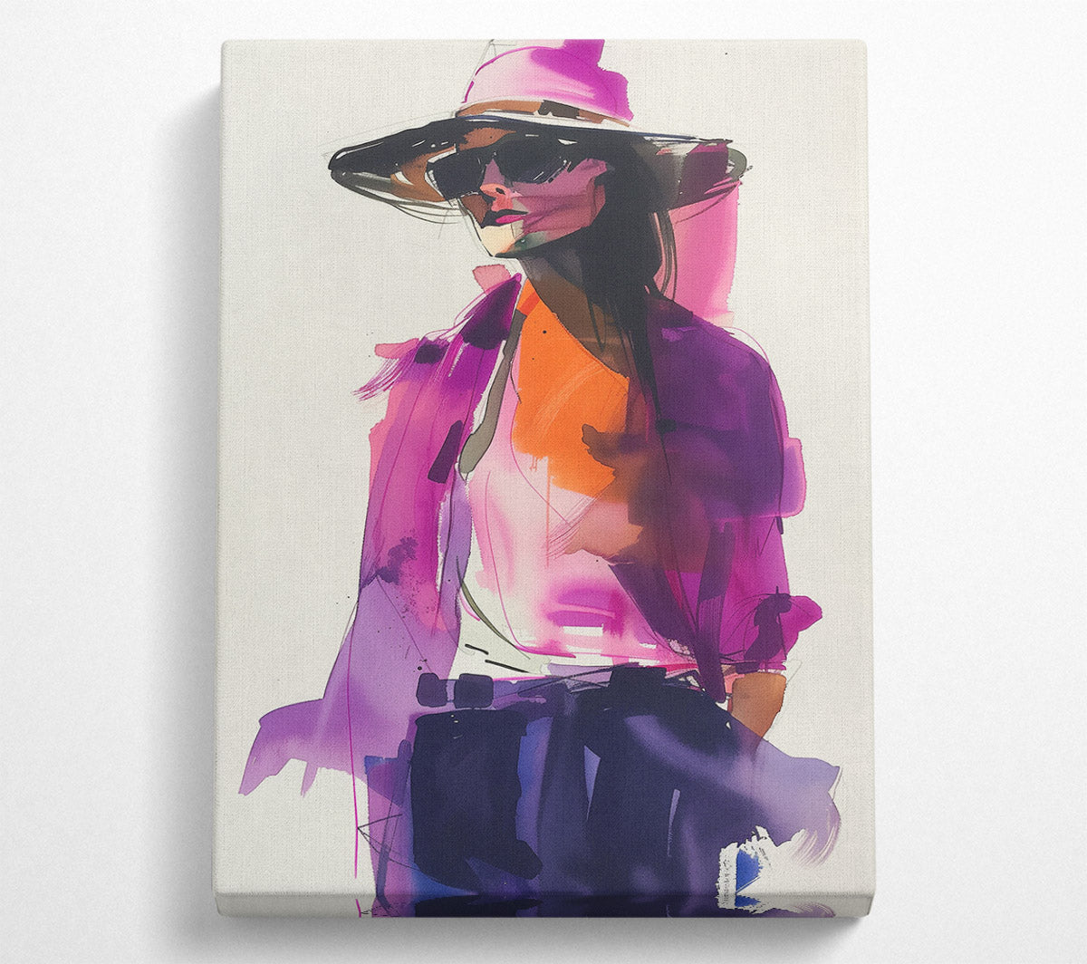 Purple Fashion Canvas Wall Art