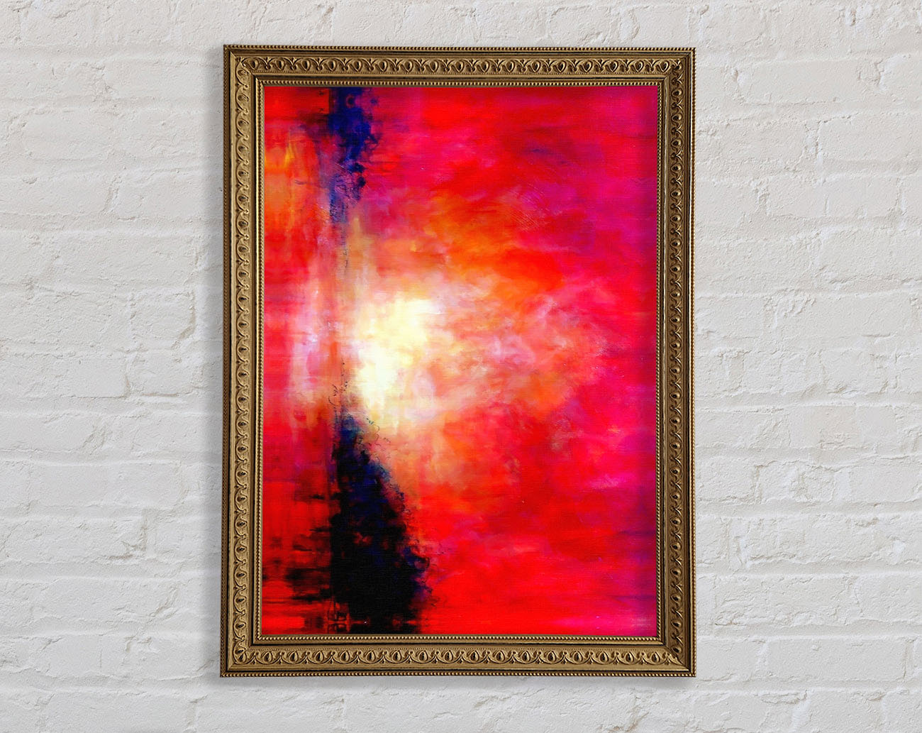 Abstract Pink River Framed Print