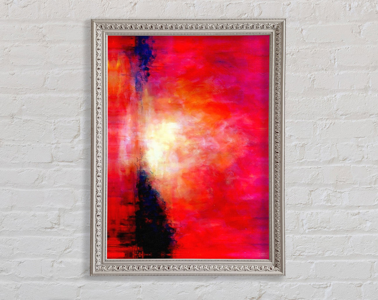 Abstract Pink River Framed Print