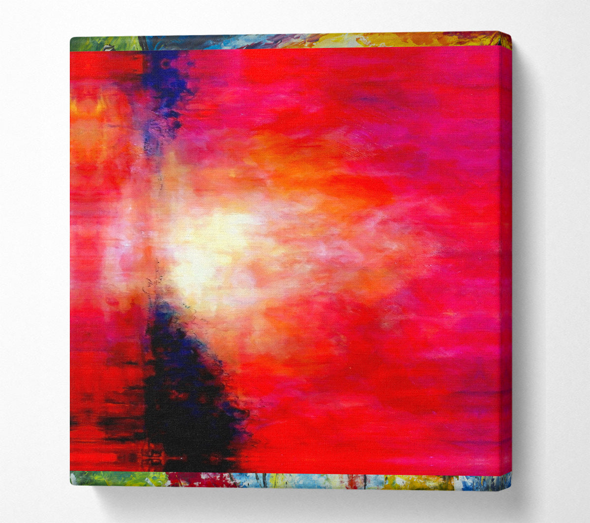 Abstract Pink River Canvas Wall Art