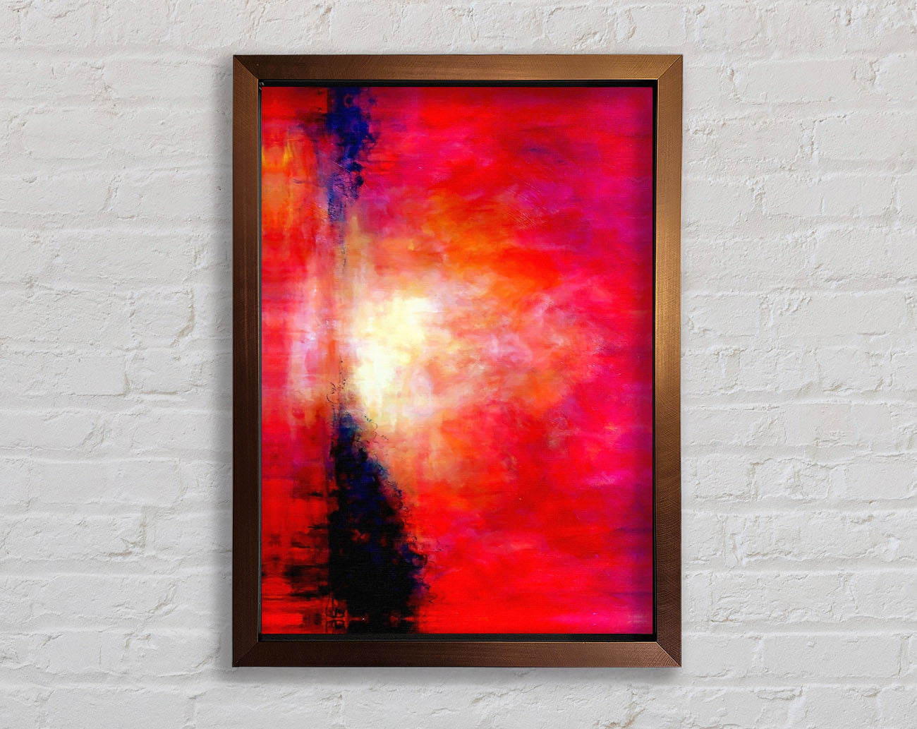 Abstract Pink River Framed Print