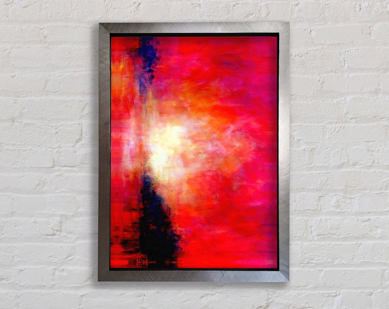 Abstract Pink River Framed Print