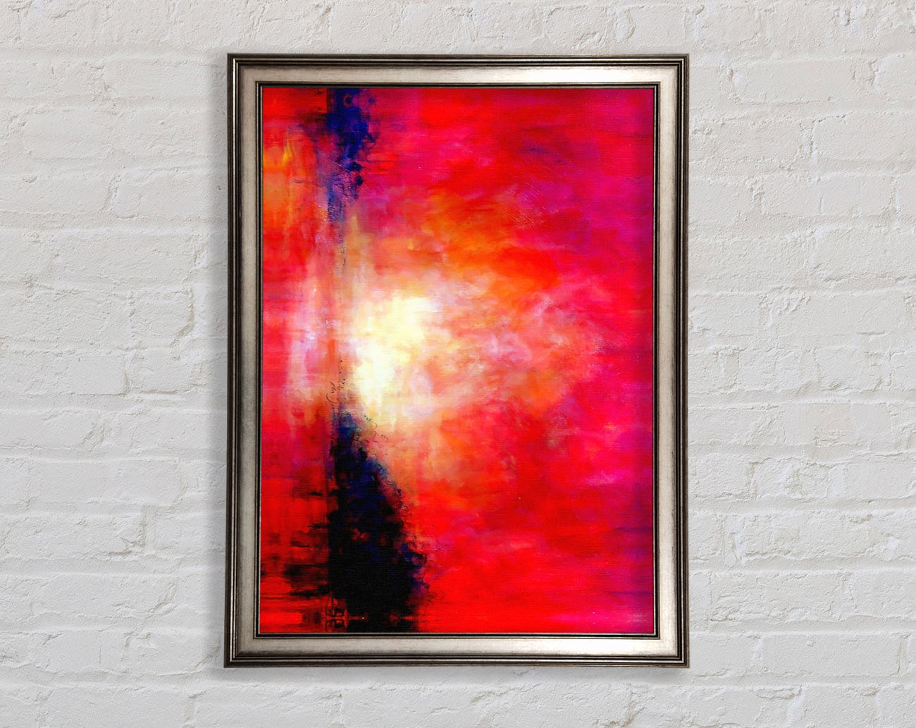 Abstract Pink River Framed Print