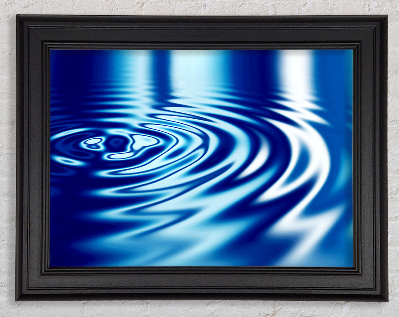 Liquid Blue Ripples Framed Print