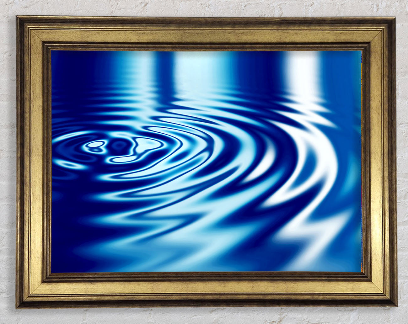 Liquid Blue Ripples Framed Print