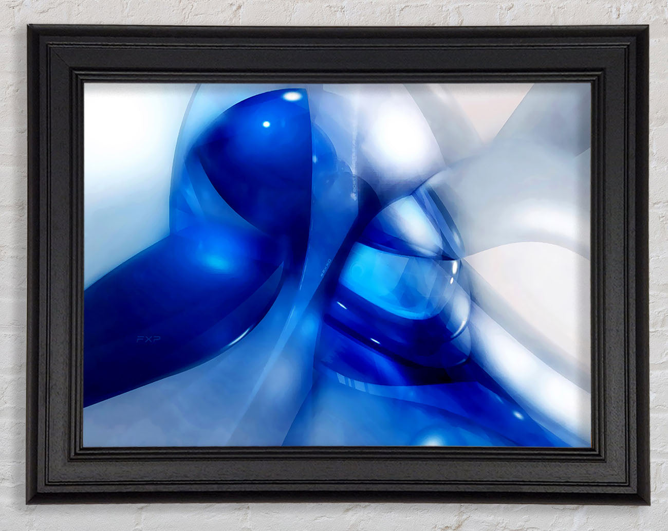 Liquid Blue Energy Framed Print