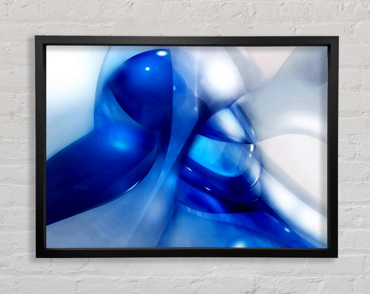 Liquid Blue Energy Framed Print