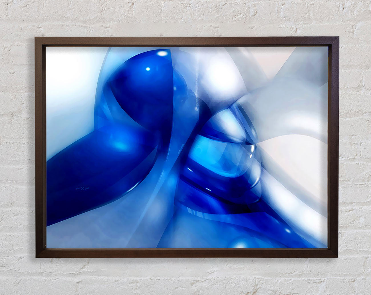Liquid Blue Energy Framed Print