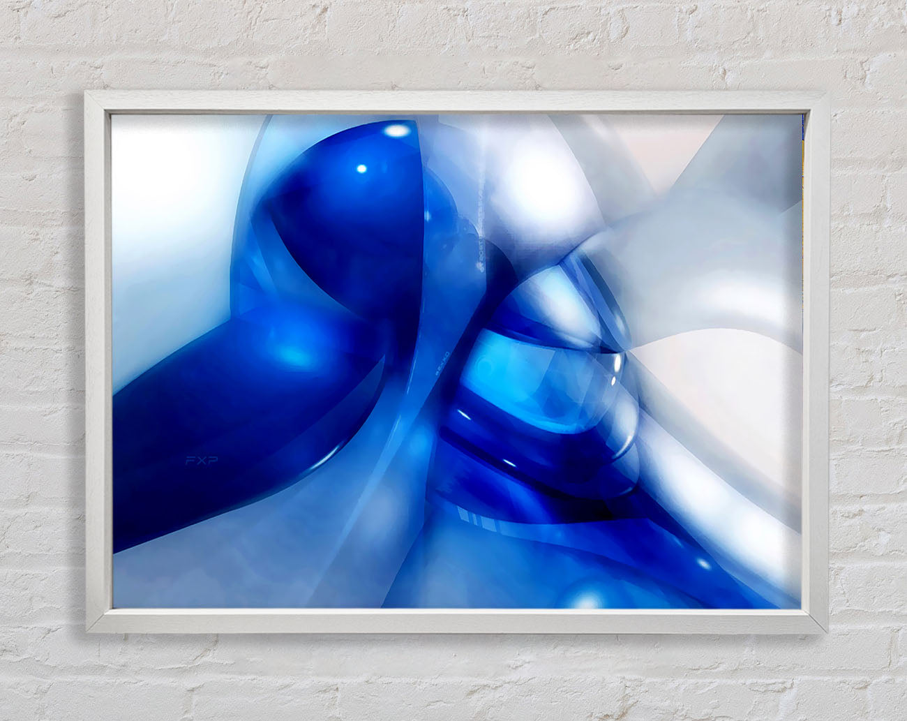 Liquid Blue Energy Framed Print
