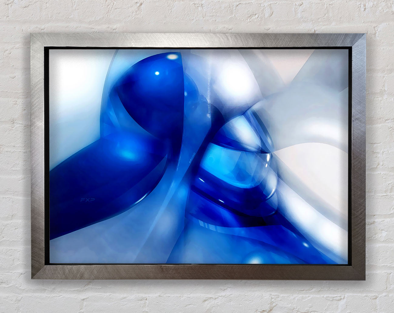 Liquid Blue Energy Framed Print