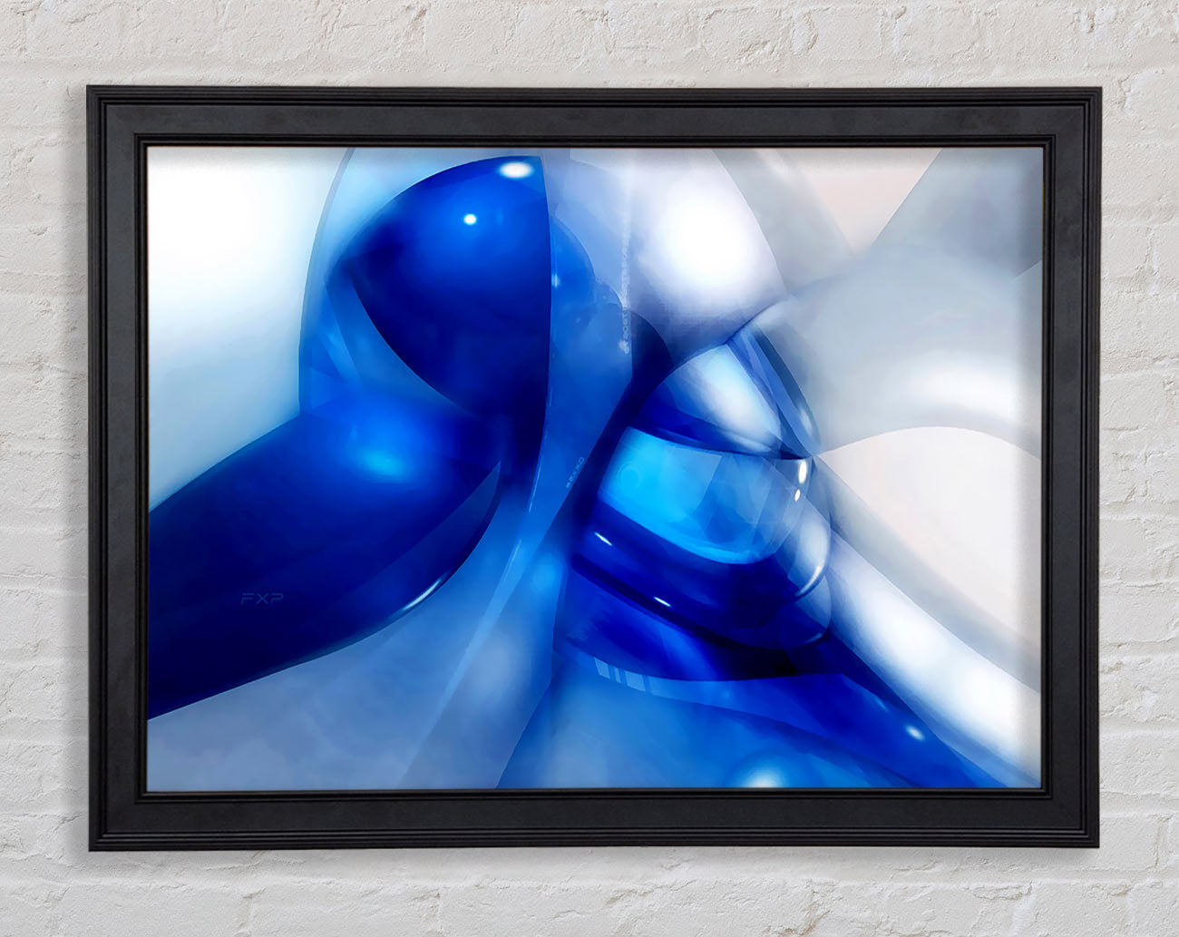 Liquid Blue Energy Framed Print