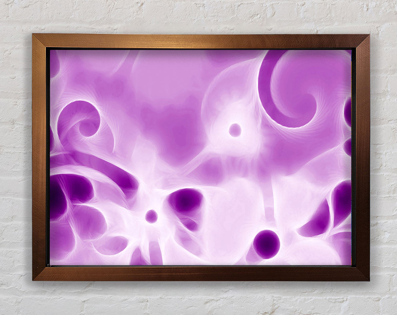 Psychedelic Garden Purple Framed Print