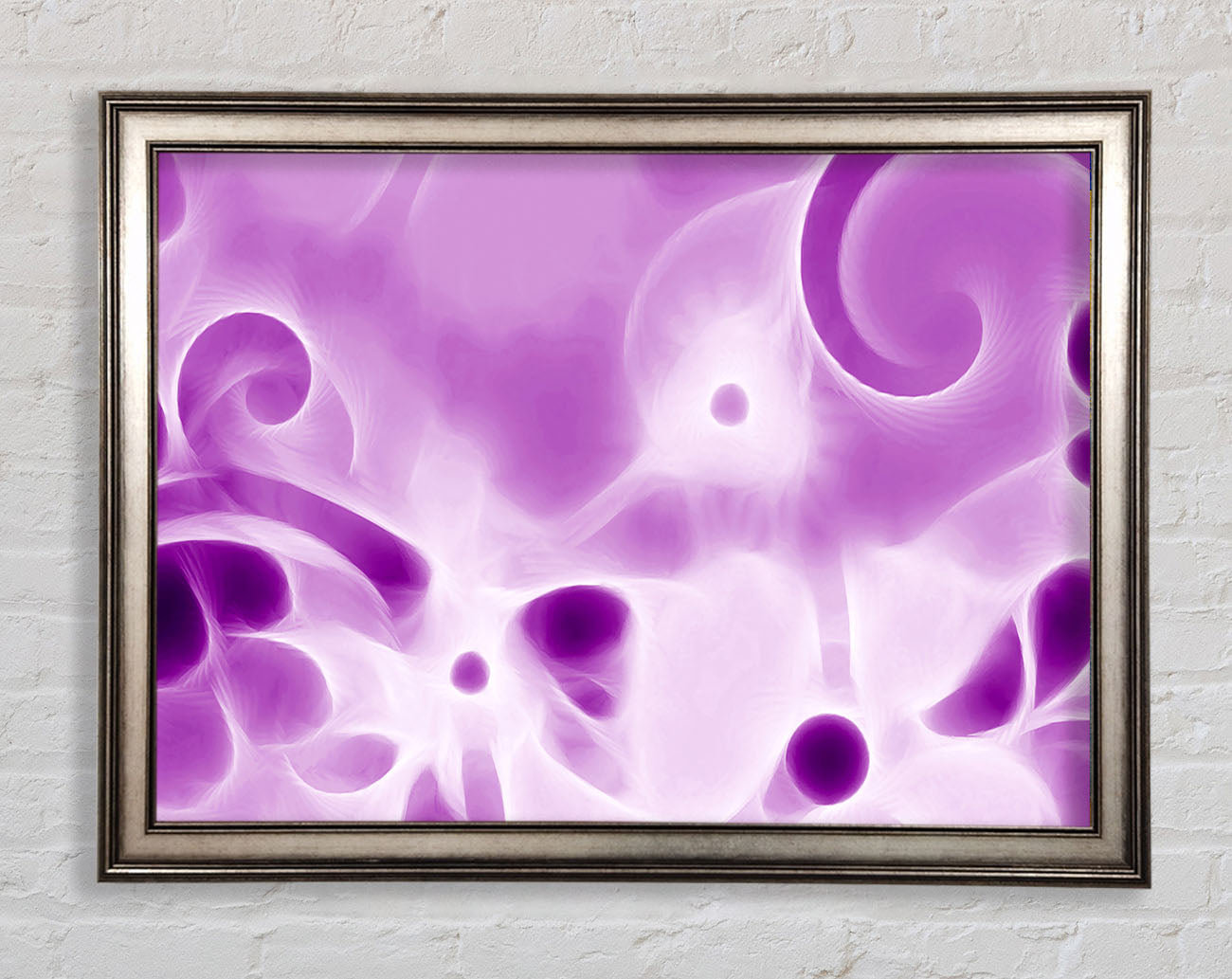 Psychedelic Garden Purple Framed Print
