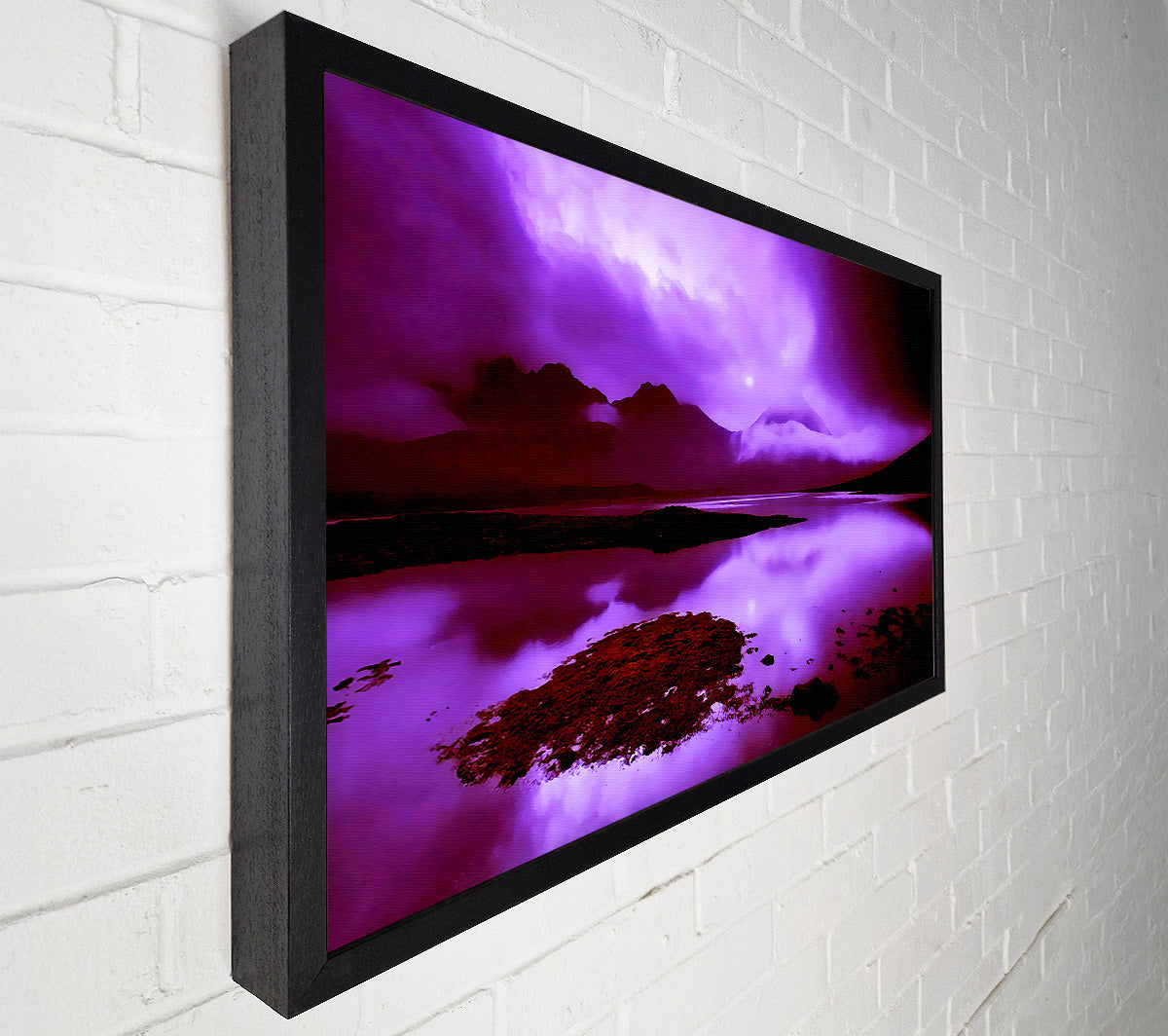 Purple Loch Dusk Canvas Wall Art