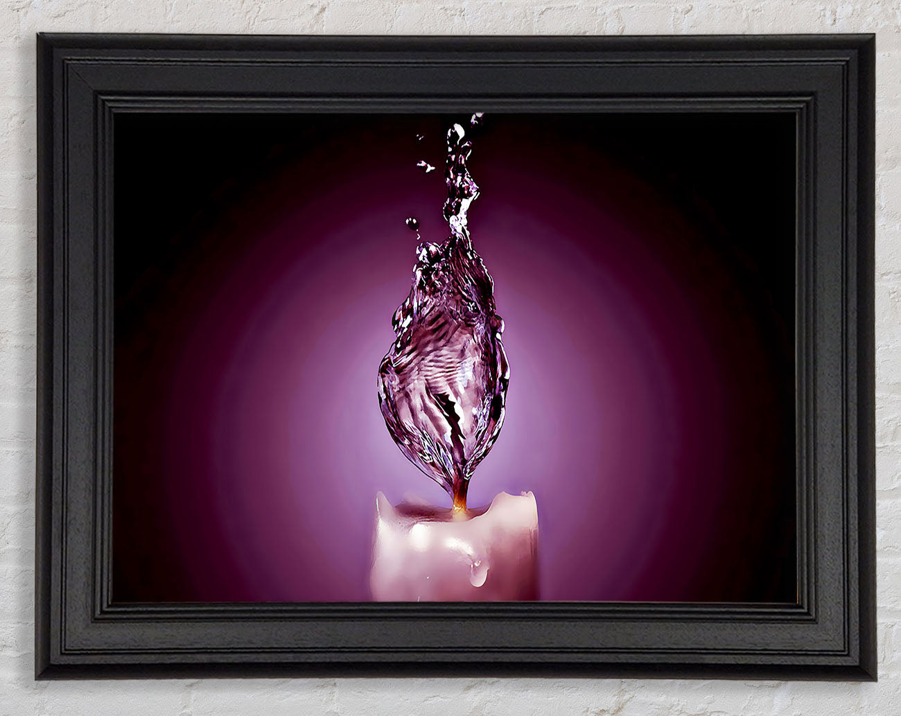 Purple Water Candle Framed Print