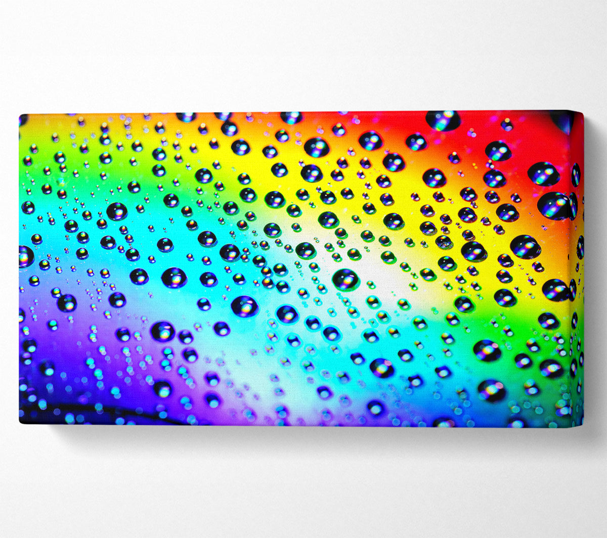 Rainbow Raindrops Canvas Wall Art
