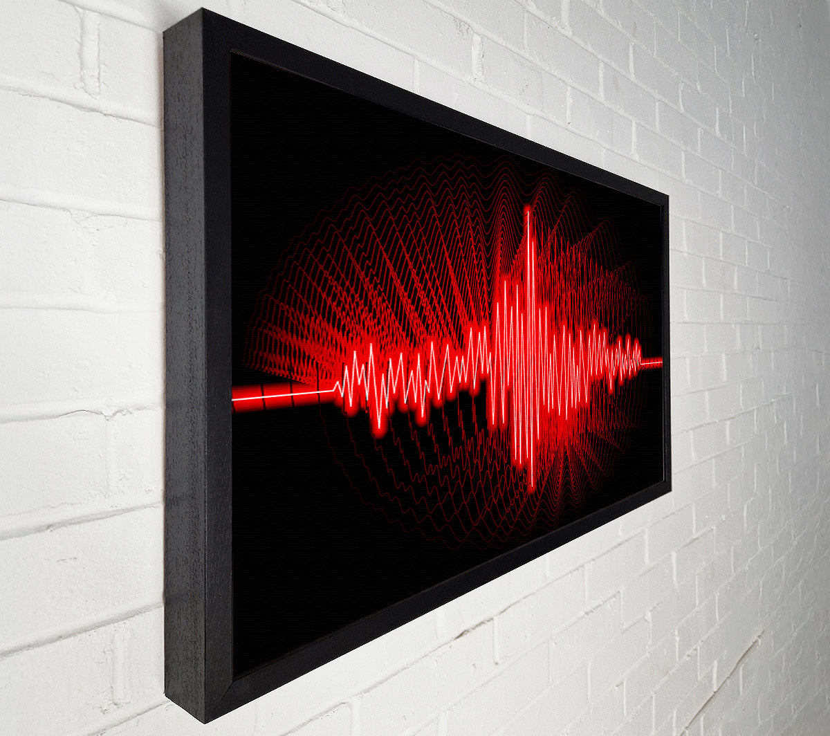 Red Frequency Canvas Wall Art