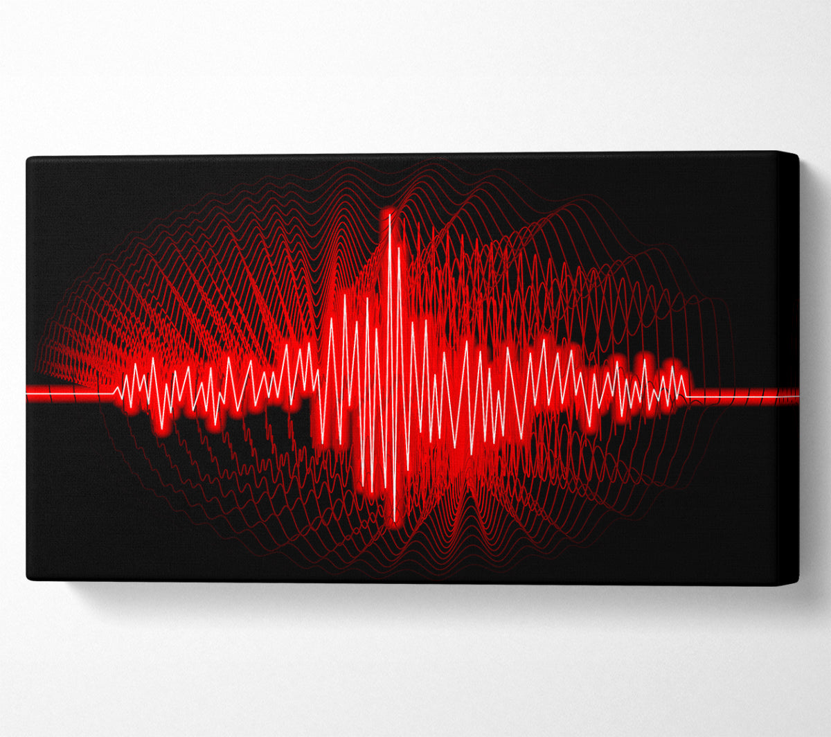 Red Frequency Canvas Wall Art