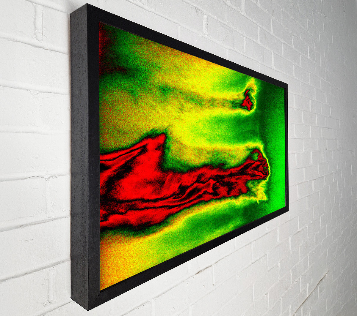 Red Liquid Lava Canvas Wall Art