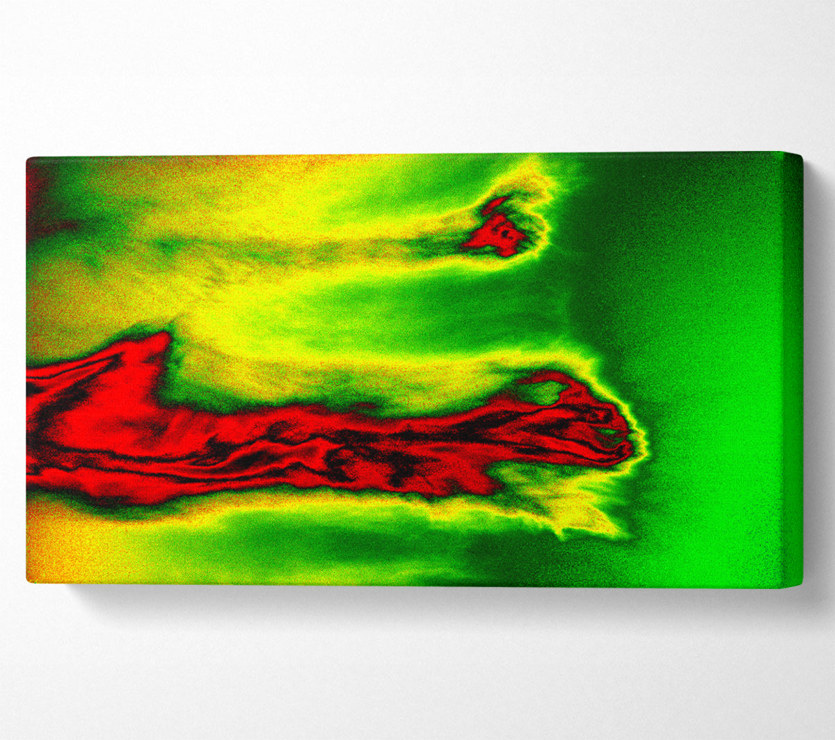 Red Liquid Lava Canvas Wall Art