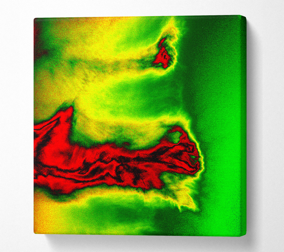 Red Liquid Lava Canvas Wall Art