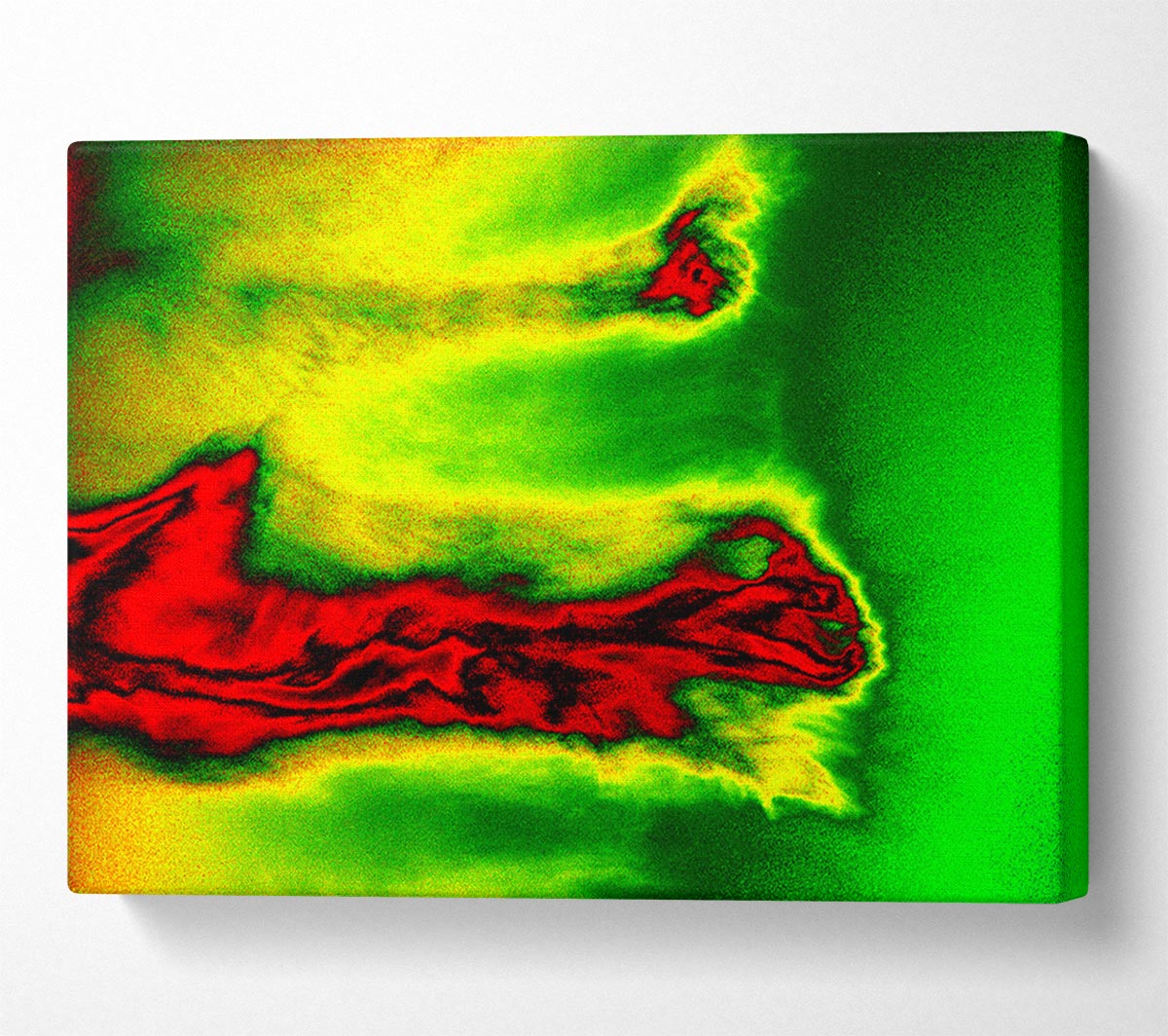 Red Liquid Lava Canvas Wall Art