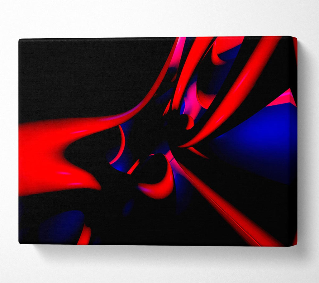 Red Tubular Canvas Wall Art