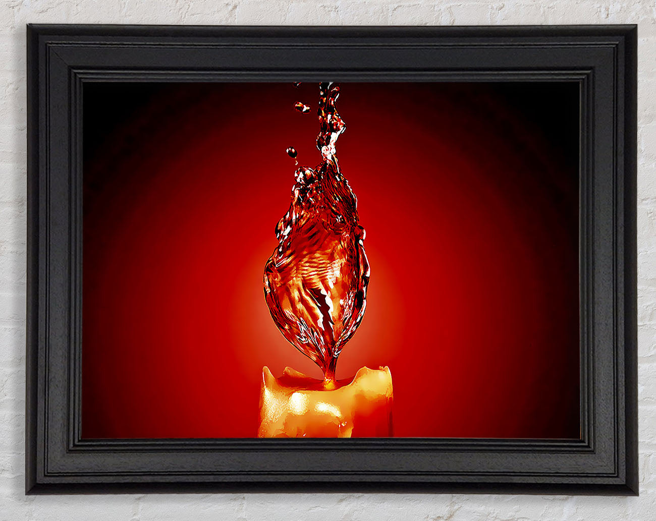 Red Water Candle Framed Print