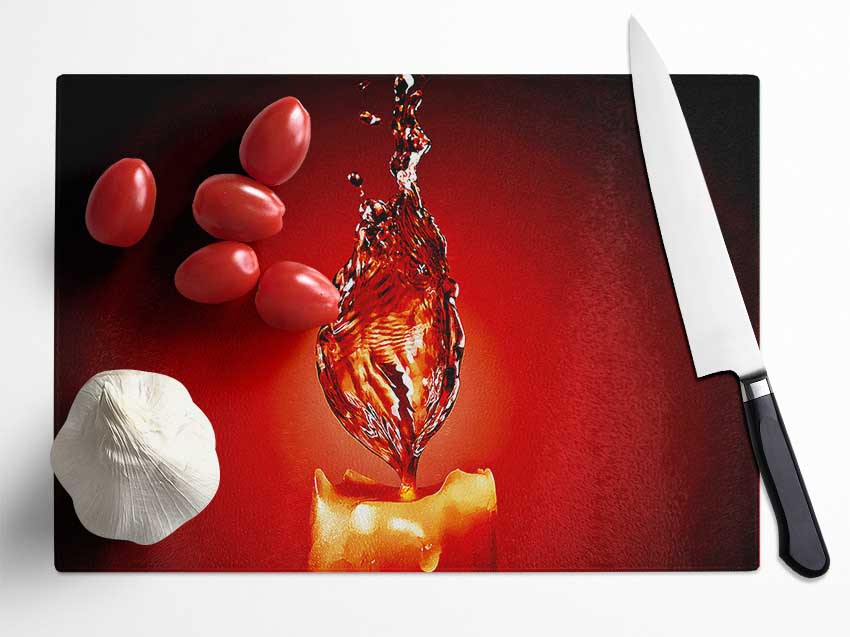Red Water Candle