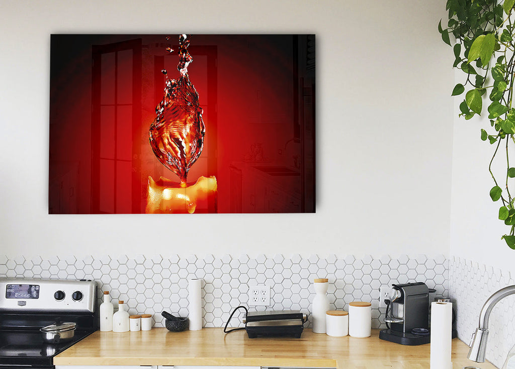 Red Water Candle