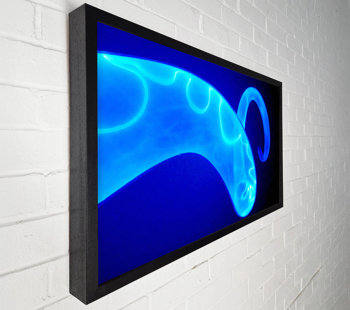 Vibrant Blue Time Lines Canvas Wall Art