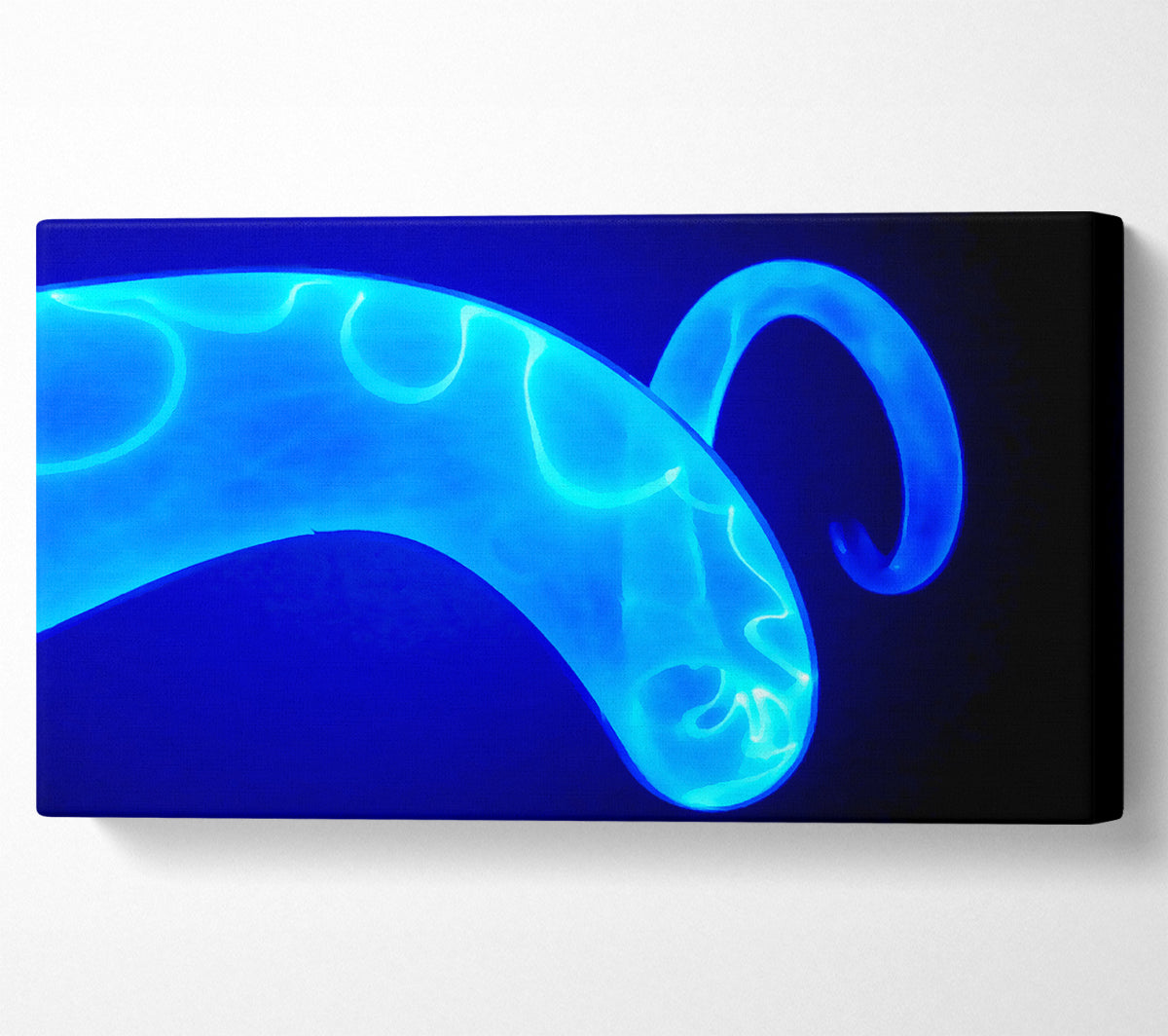 Vibrant Blue Time Lines Canvas Wall Art