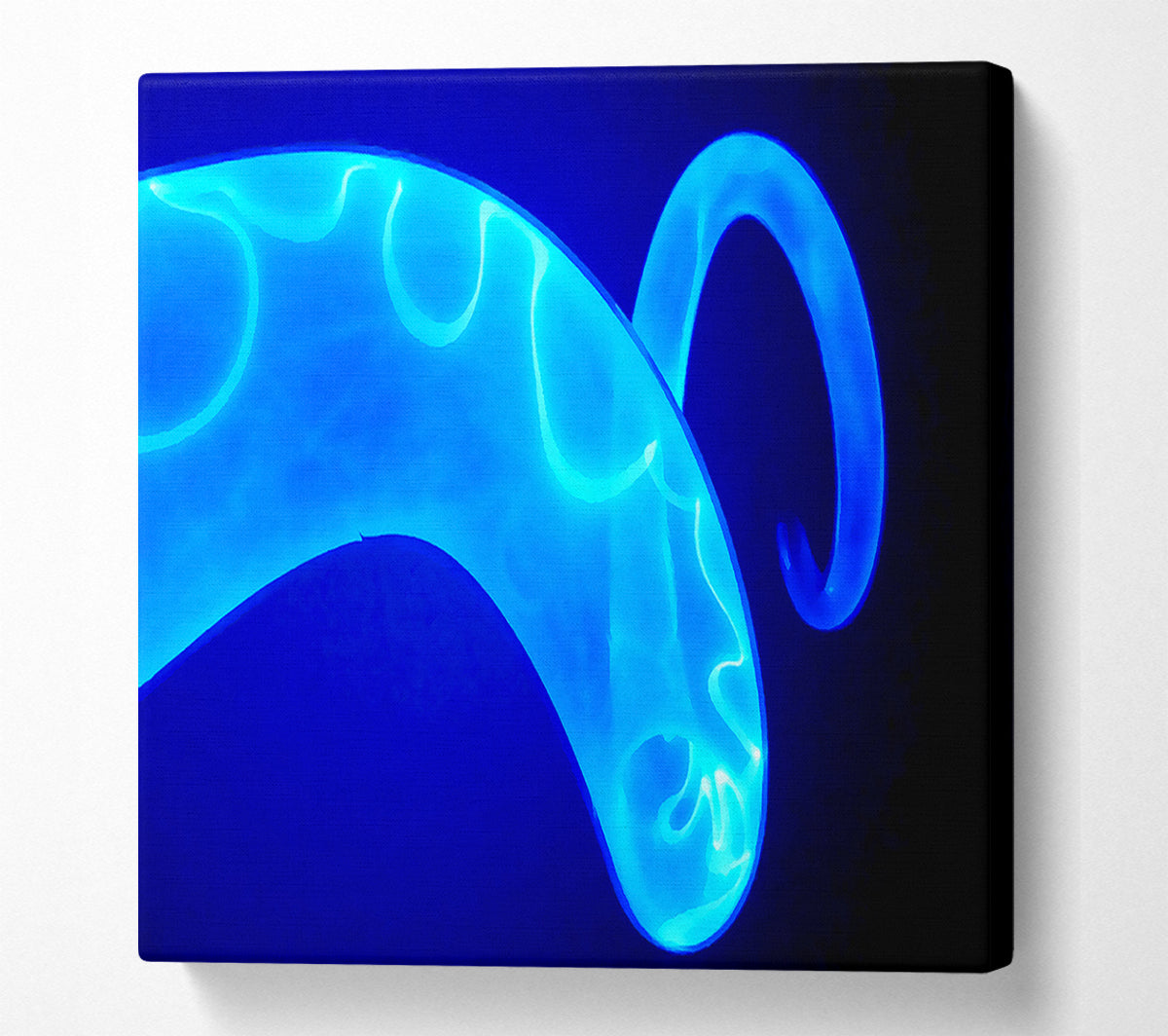 Vibrant Blue Time Lines Canvas Wall Art