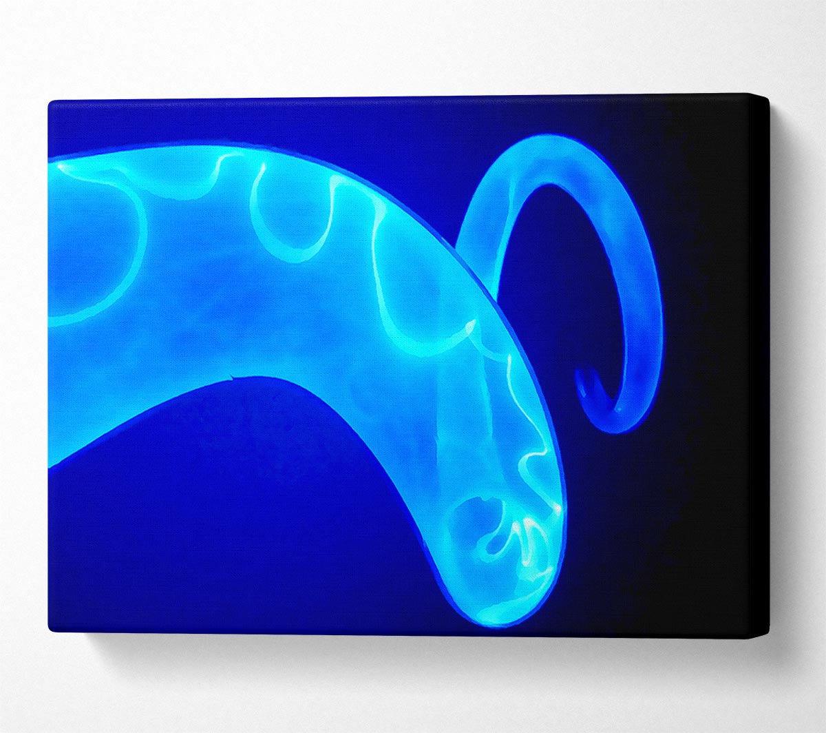 Vibrant Blue Time Lines Canvas Wall Art