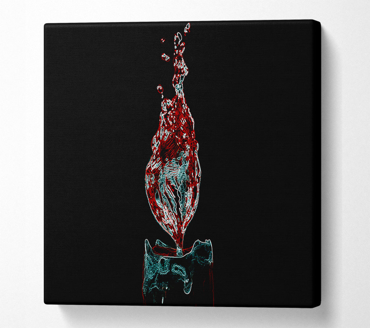 Water Candle Canvas Art