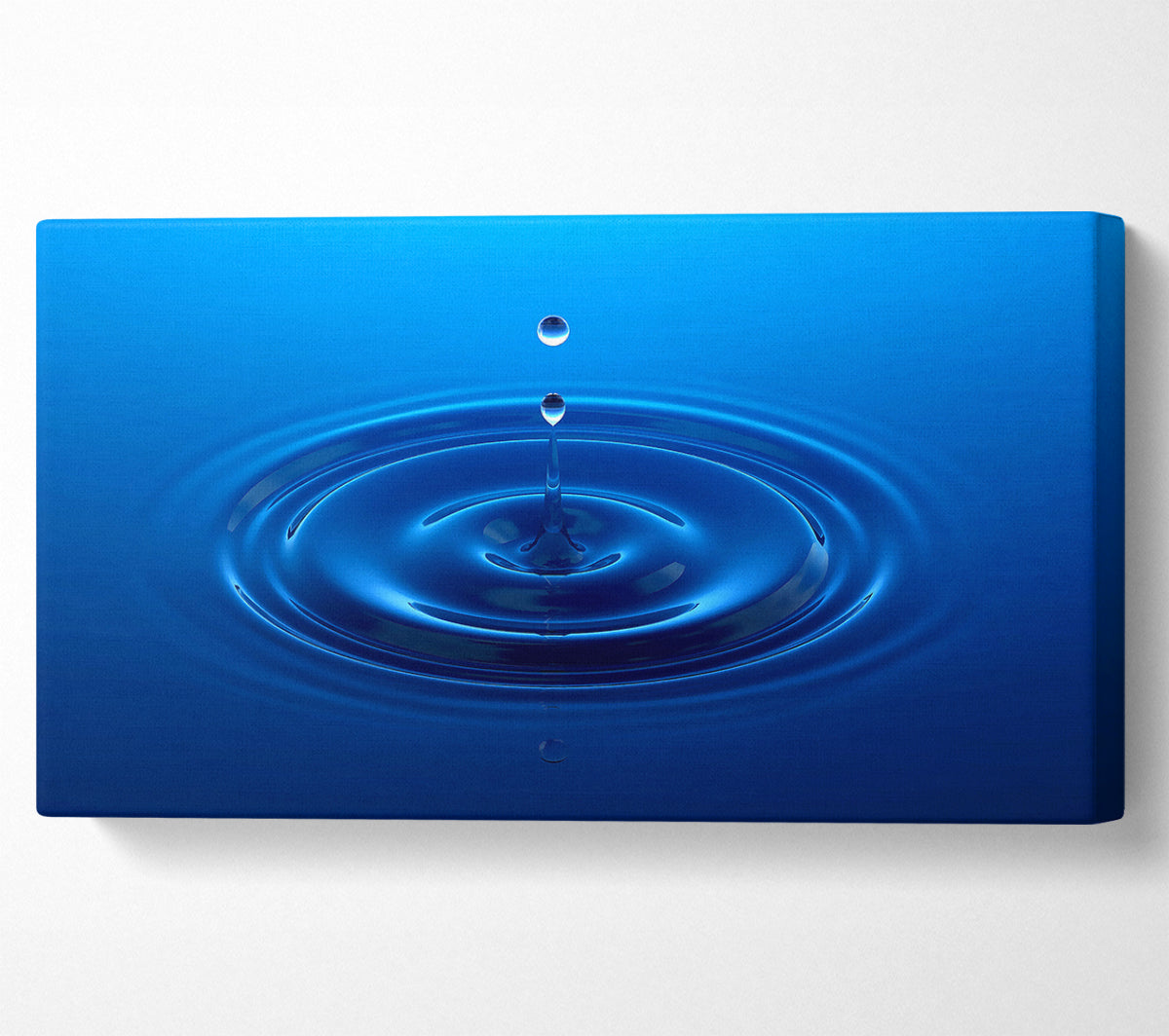 Water Drop Perfect Blue Canvas Art