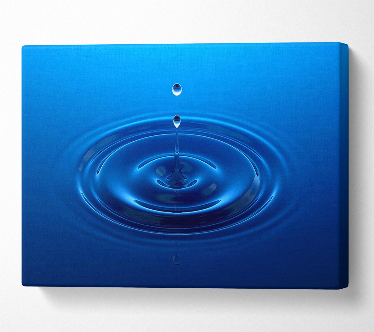Water Drop Perfect Blue Canvas Art