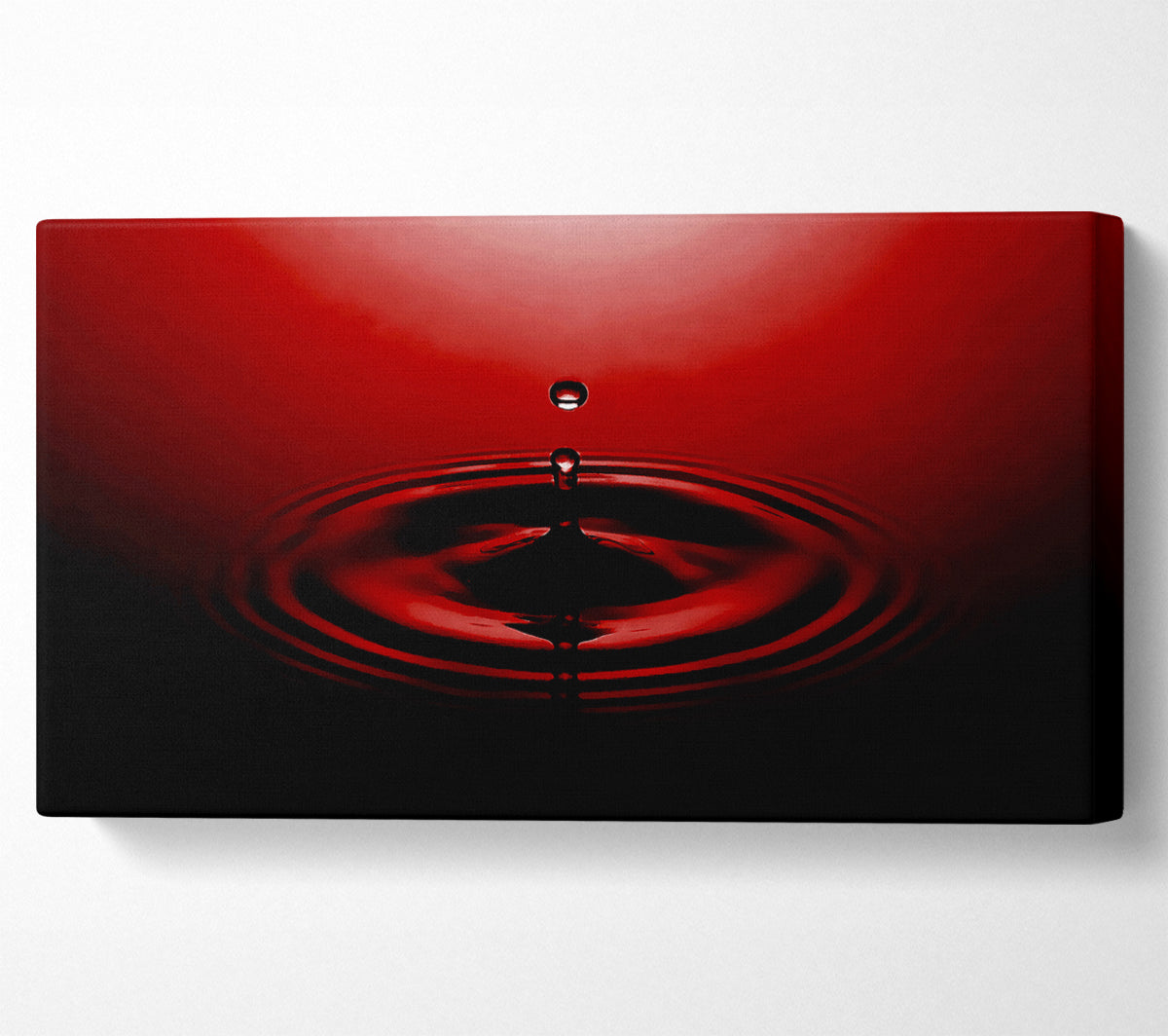 Water Droplet Red Canvas Wall Art