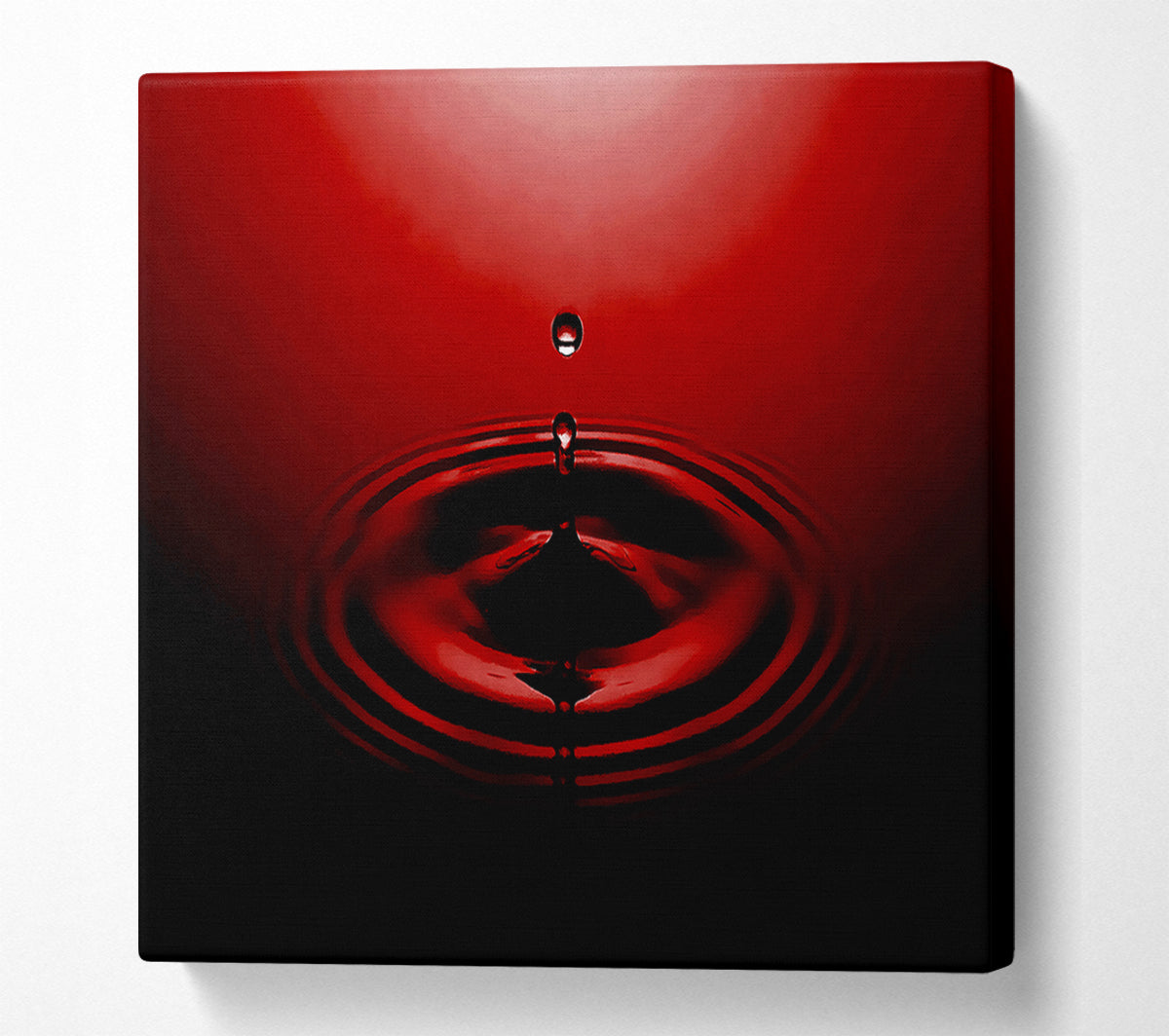 Water Droplet Red Canvas Wall Art