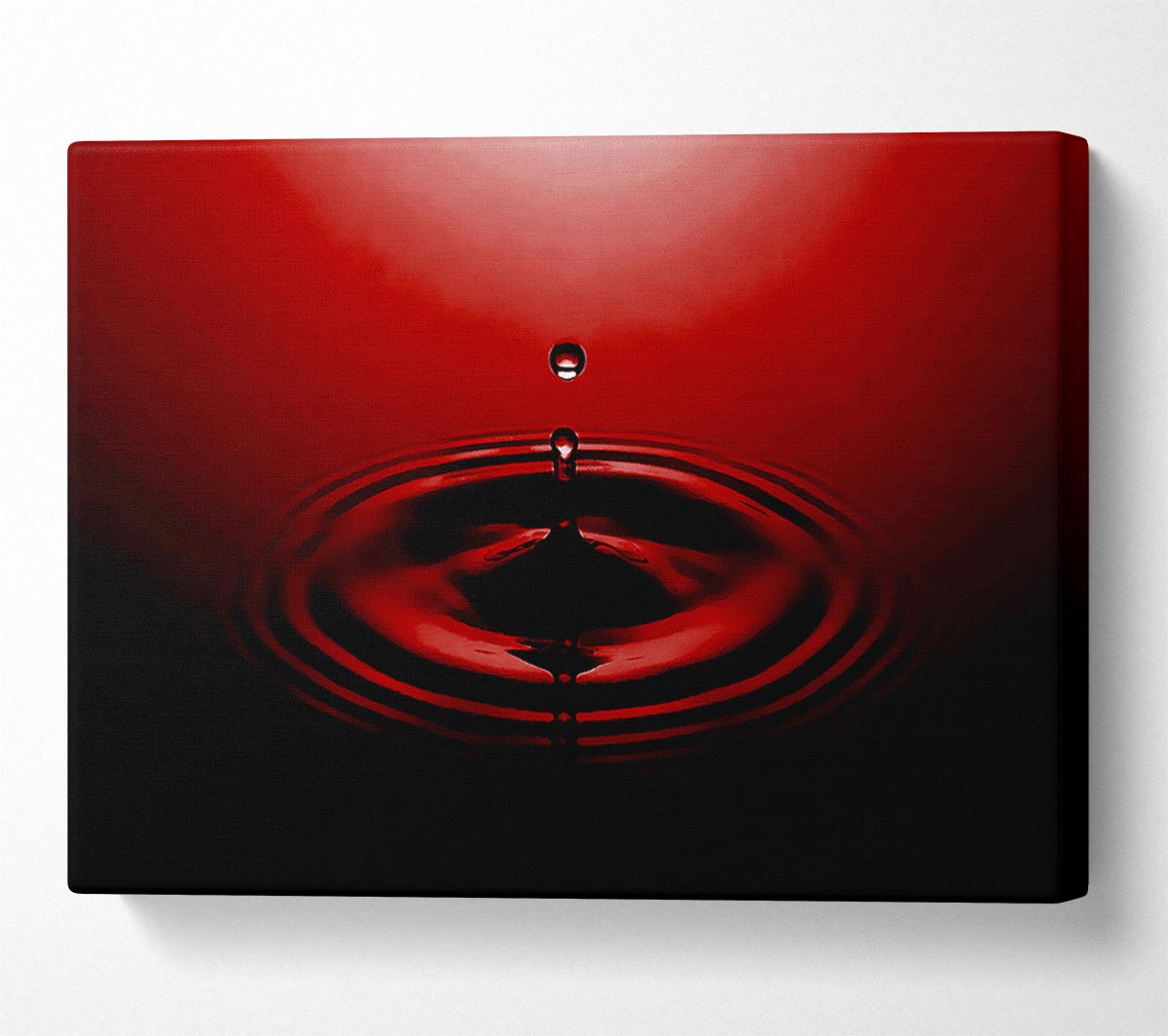 Water Droplet Red Canvas Wall Art