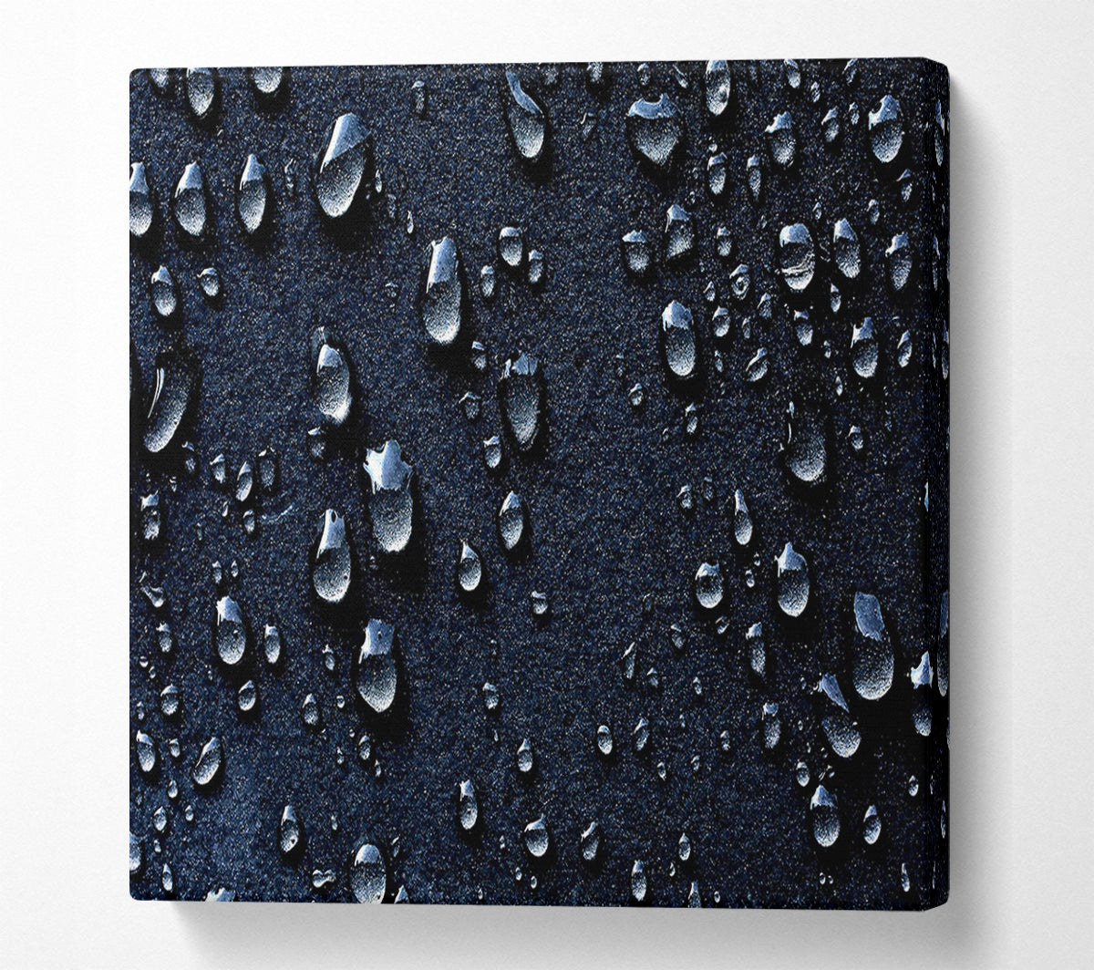 Water Drops Dark Canvas Wall Art