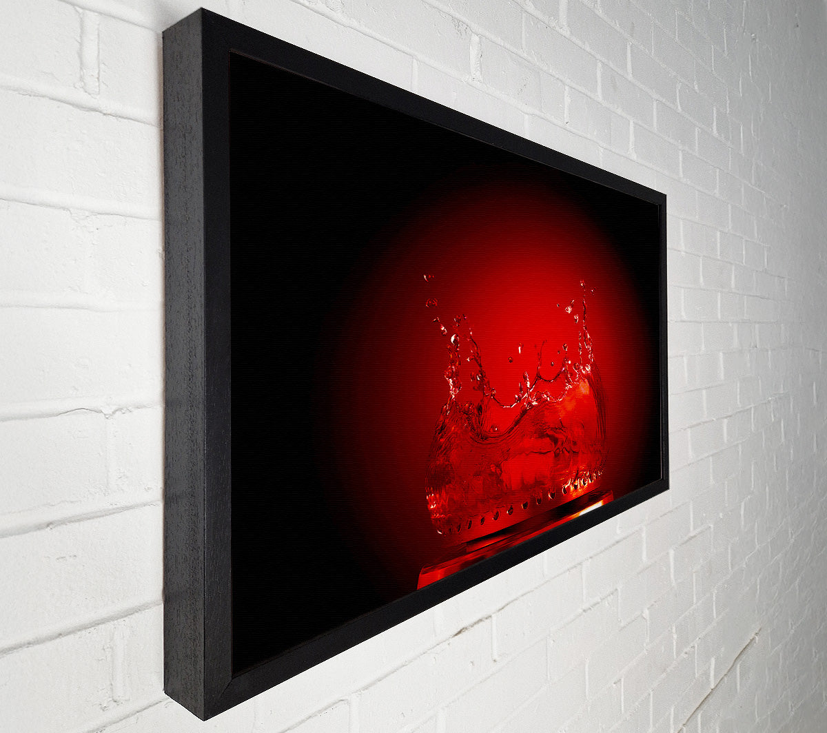 Water Flame Red Canvas Wall Art