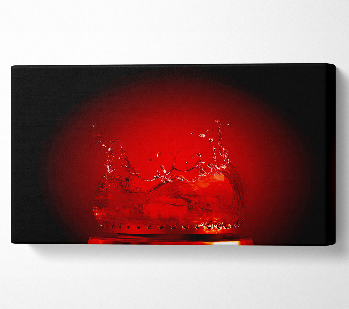 Water Flame Red Canvas Wall Art
