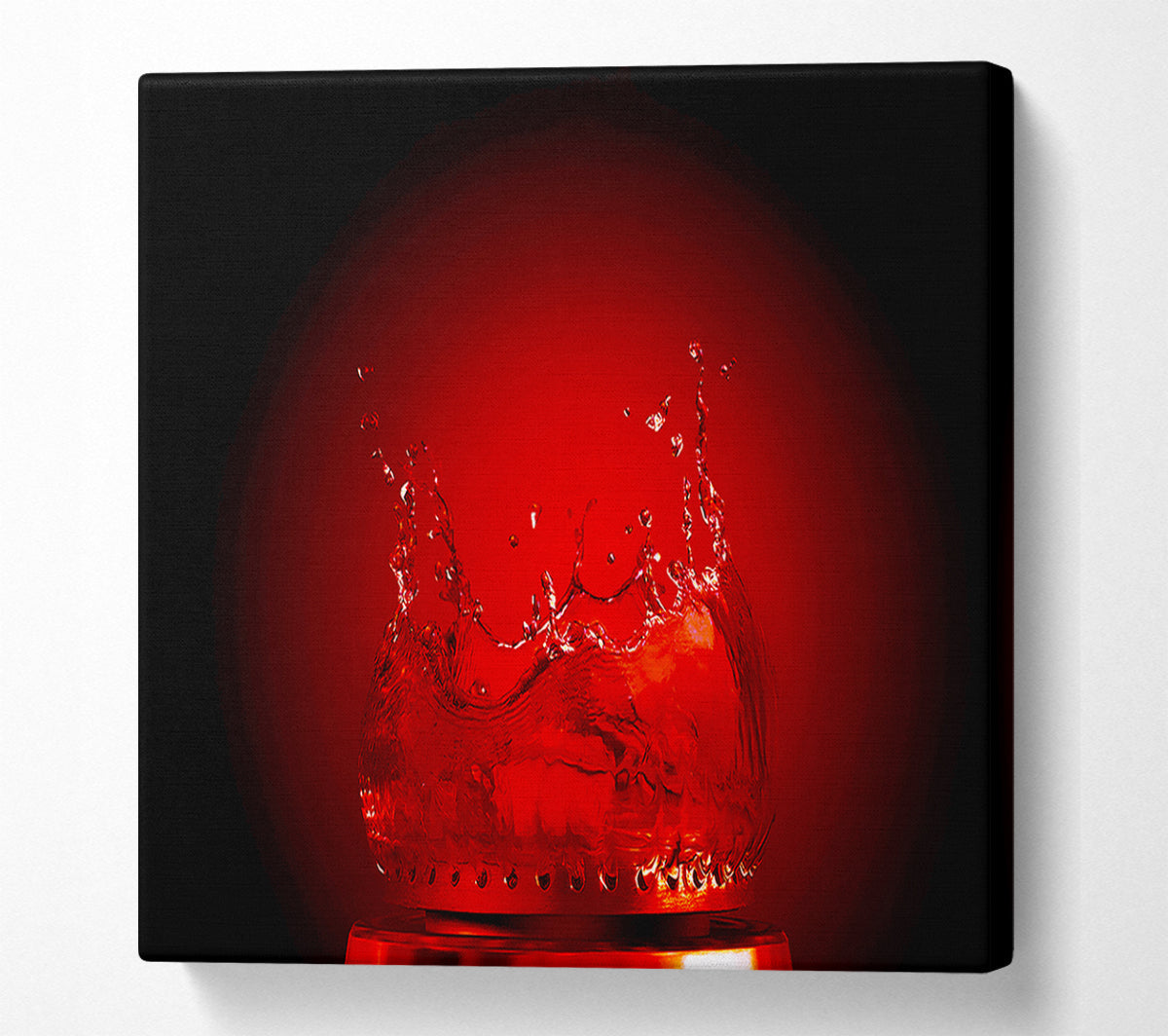 Water Flame Red Canvas Wall Art