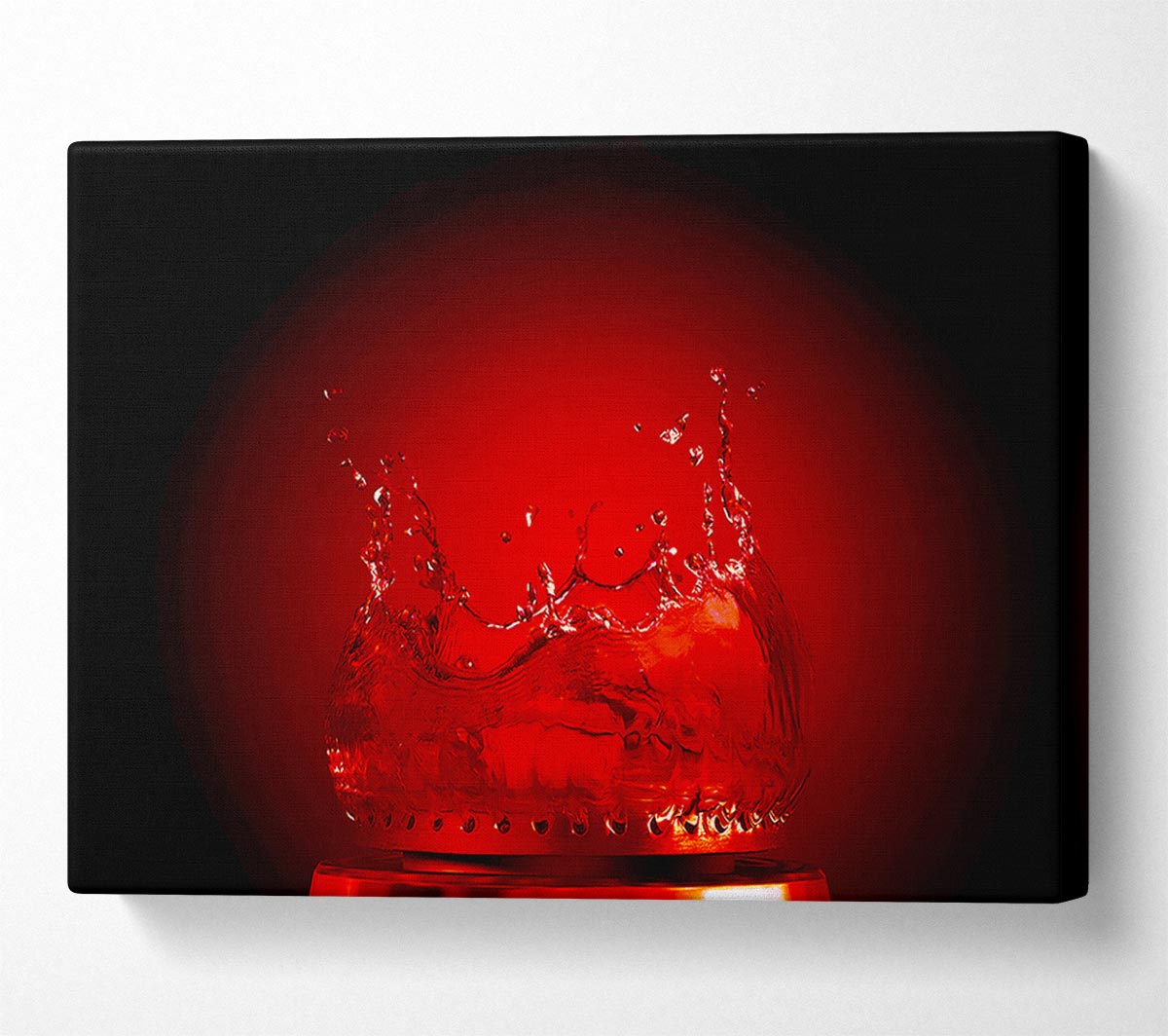 Water Flame Red Canvas Wall Art